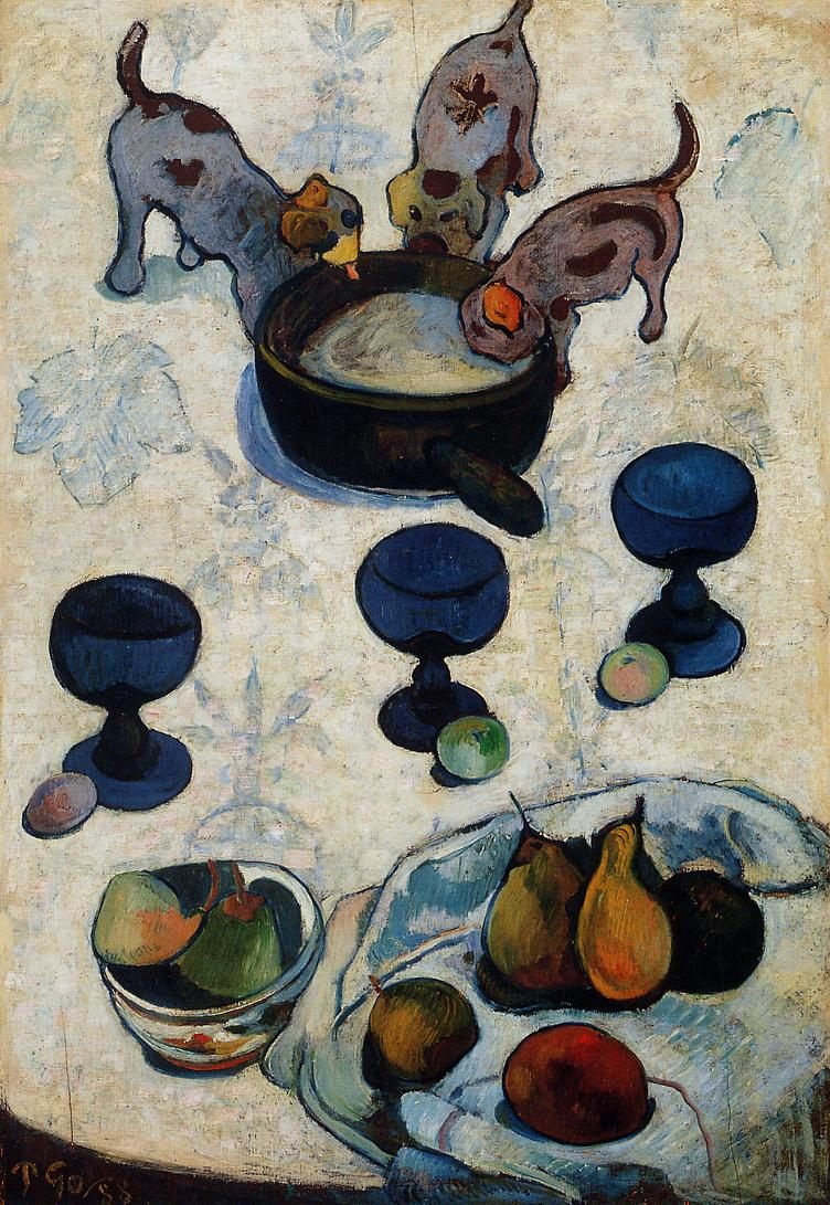 Paul Gauguin Still Life with Three Puppies